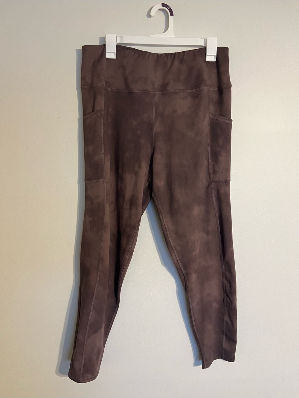 Maurices Women's Leggings Size XL Acid Wash Pockets Activewear Stretch Pull On